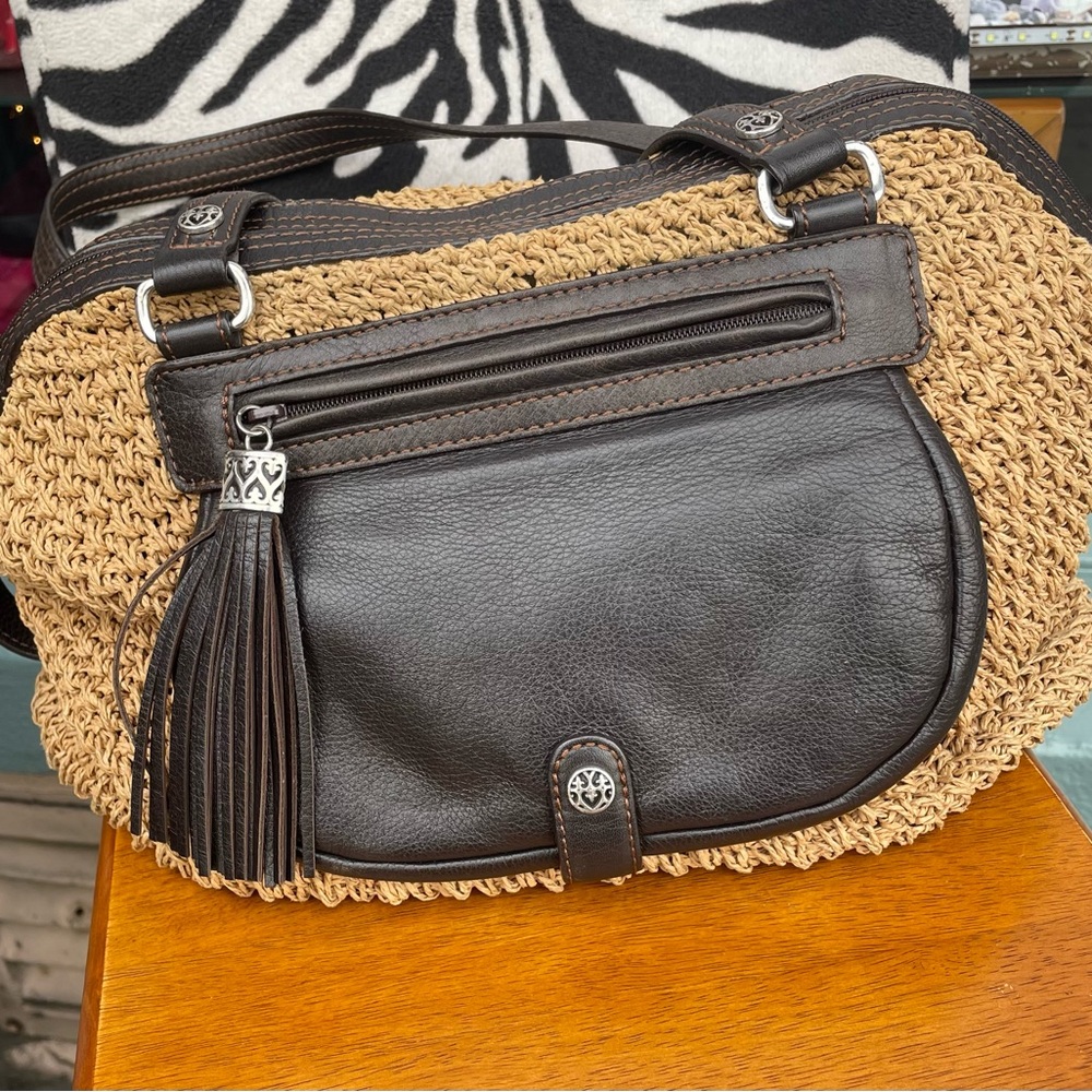 Brighton Crocheted straw spring handbag